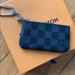 Black lv wallet with chain